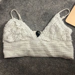 white cropped tank top